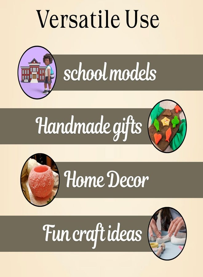 Kiddy Clay Paper Mache 100g. for Crafting, DIY Art Projects & School Projects Use - Modelling Material for Kids and Adults - Smooth Texture, Easy to Mold, Ideal for Handmade Figures and Creative Crafts - Image 3